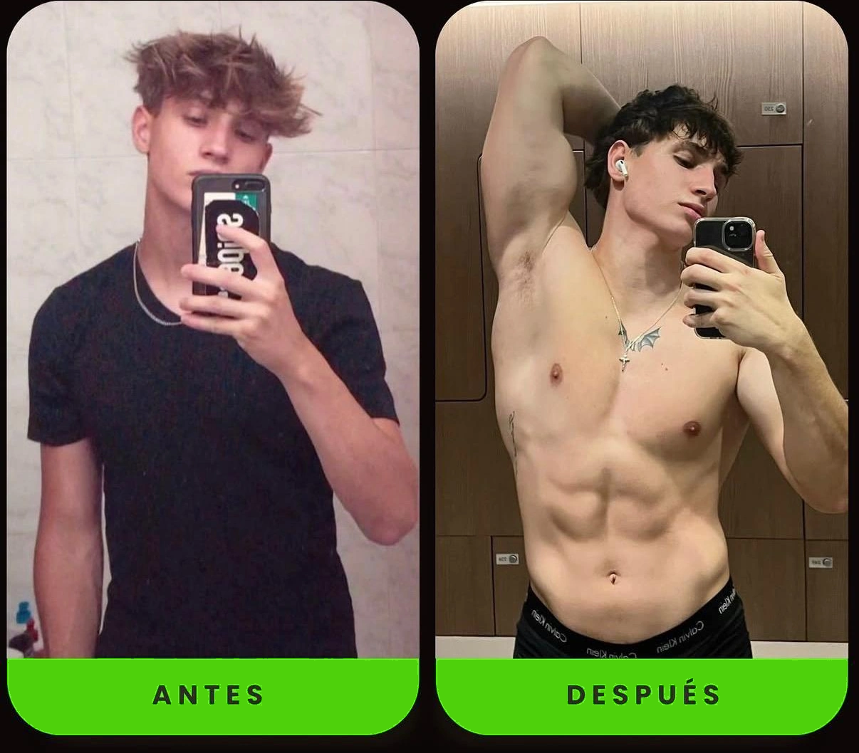 Transformación de cliente Dual Fit - antes y después
