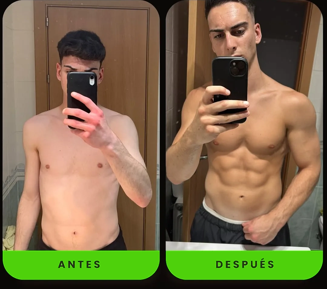 Cambio físico de los coaches de Dual Fit - antes y después